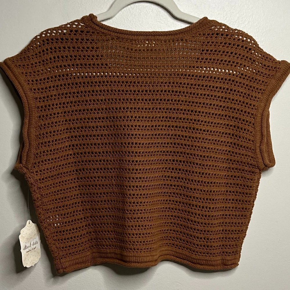 Altar'd State KARA Boxy Vest in Chestnut Color Size M - Picture 5 of 5